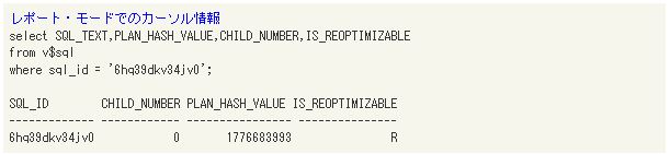 レポート・モードでのカーソル情報