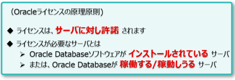 Oracle ライセンス ルール