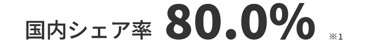 HULFTは国内シェア率80.0%